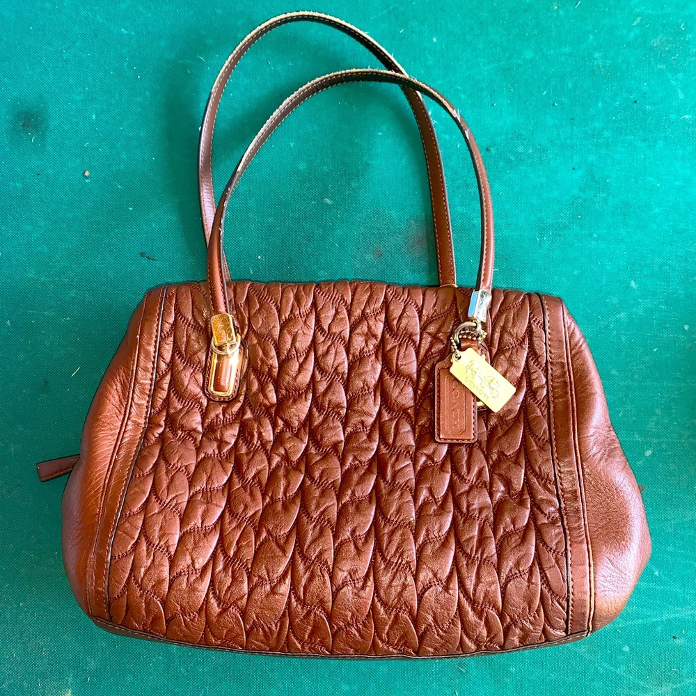 Brown Leather Coach Vintage Purse